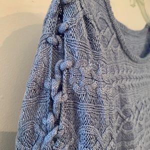 Thin Crochet Blue Sweater